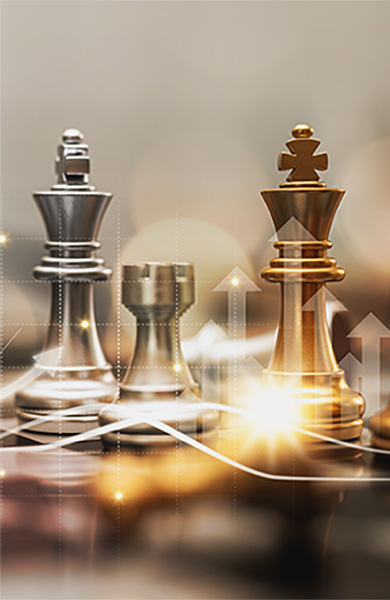 チェス駒と戦略のイメージ